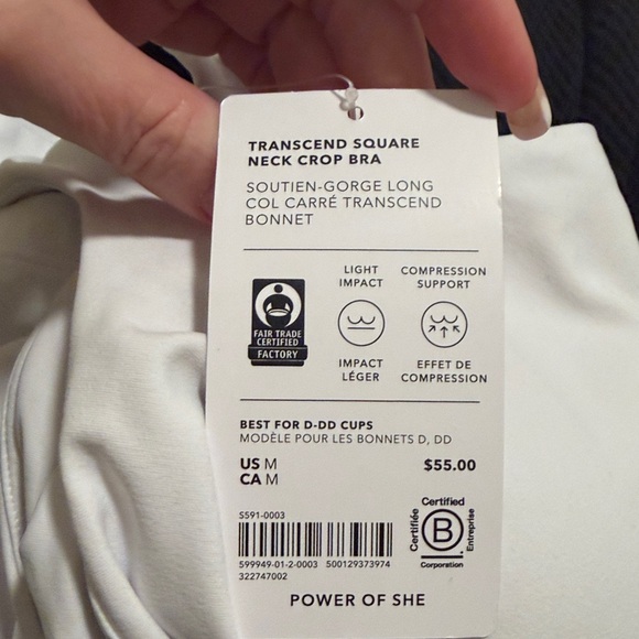 Athleta Transcend Square Neck Crop Bra - Picture 3 of 3